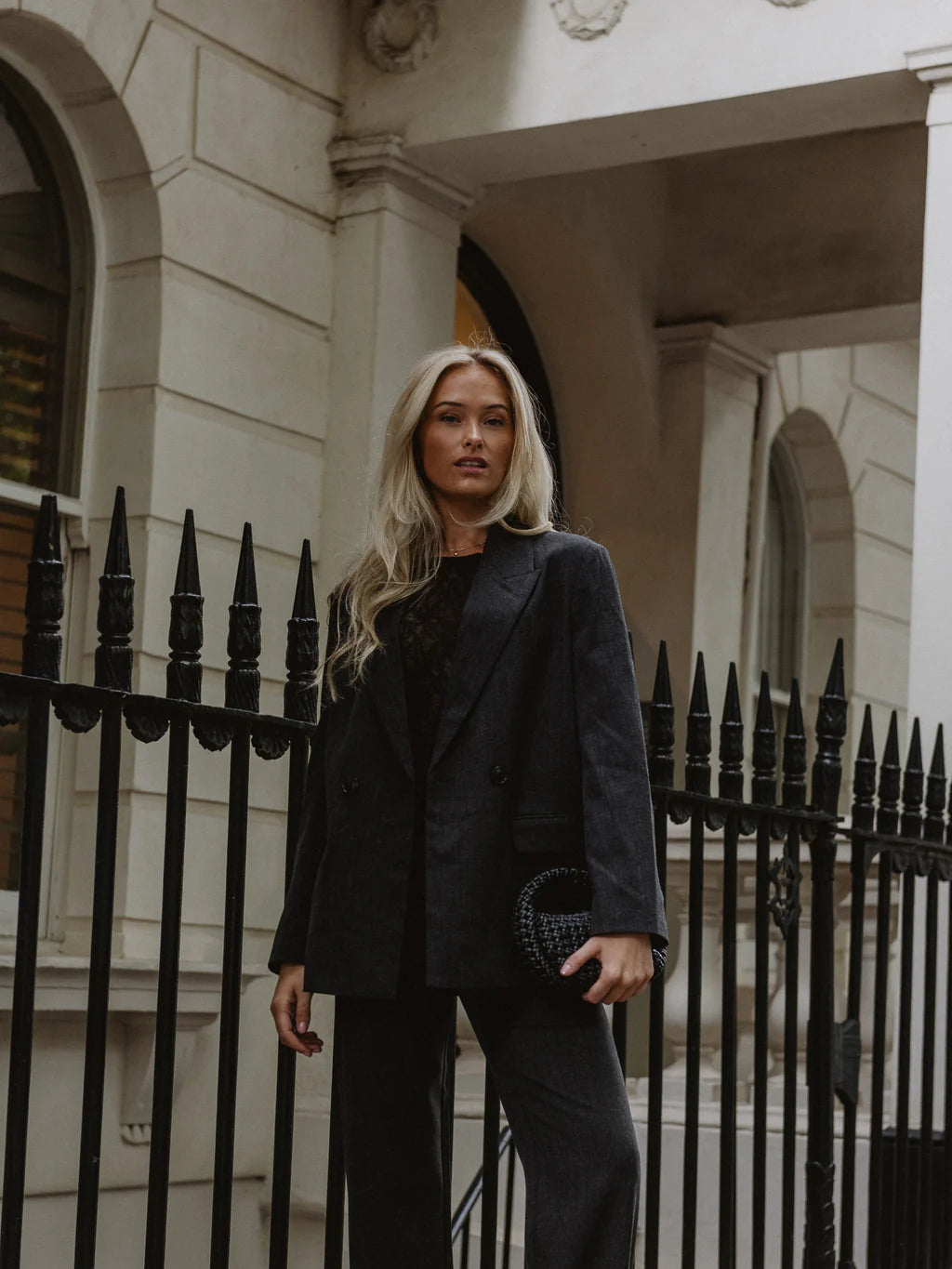 VMBESTIE Blazer - Dark Grey Melange